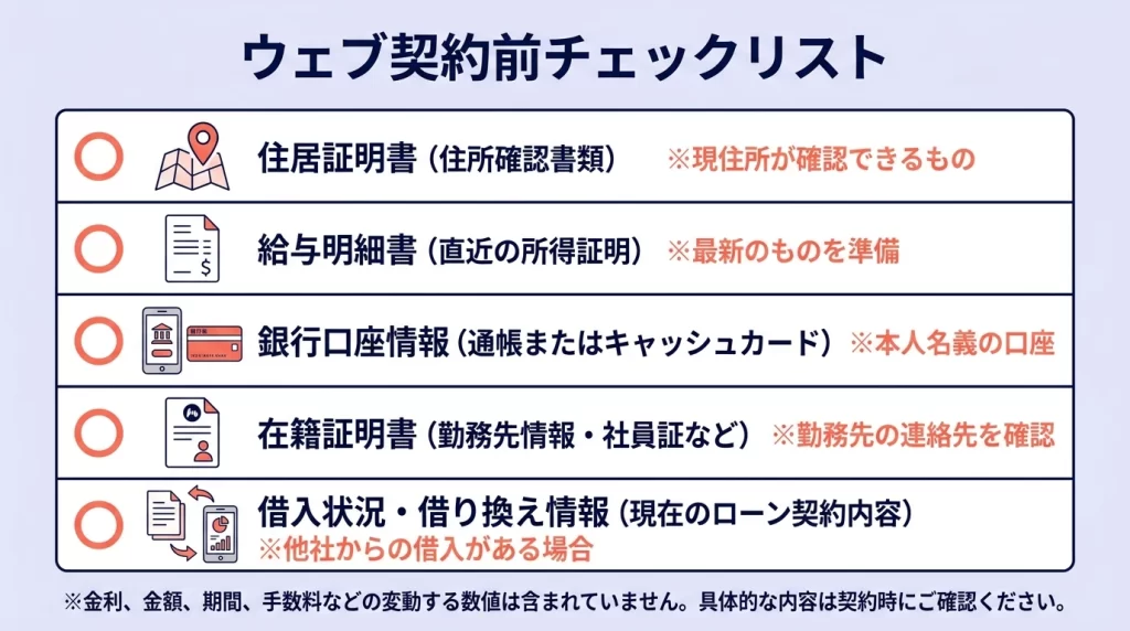 八十二長野銀行マイカーローンのウェブ契約で確認する対象条件の図解