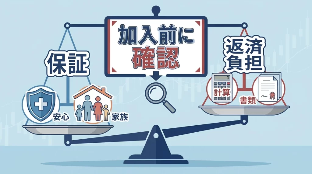 岩手銀行マイカーローンのがん団信加入時に確認する保障と負担の図解